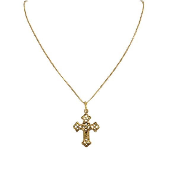 VIRGINS SAINTS & ANGELS VSA Basilica Cross Charm Necklace 16